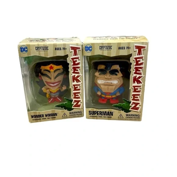 Superman & Wonder Woman set Teekeez Vinyl Figures Cryptozoic DC Comics Red Son