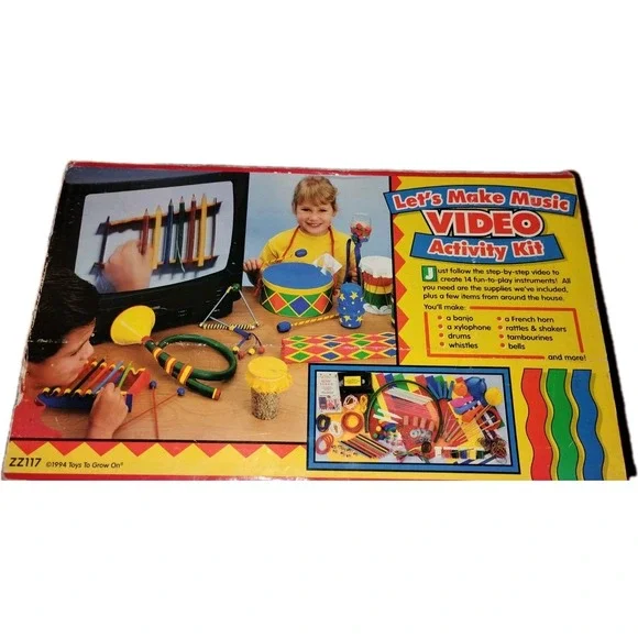 Vntg Let's Make Music VHS Activity Kit 