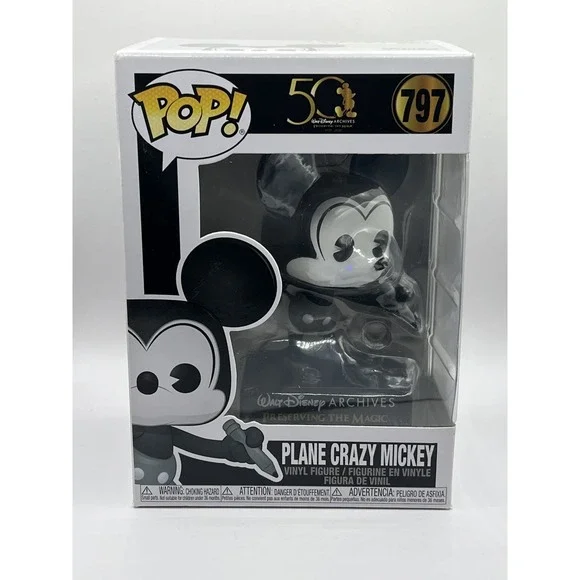 Plane Crazy Mickey Mouse Disney 50th Anniversary Funko Pop #797 Preserving Magic