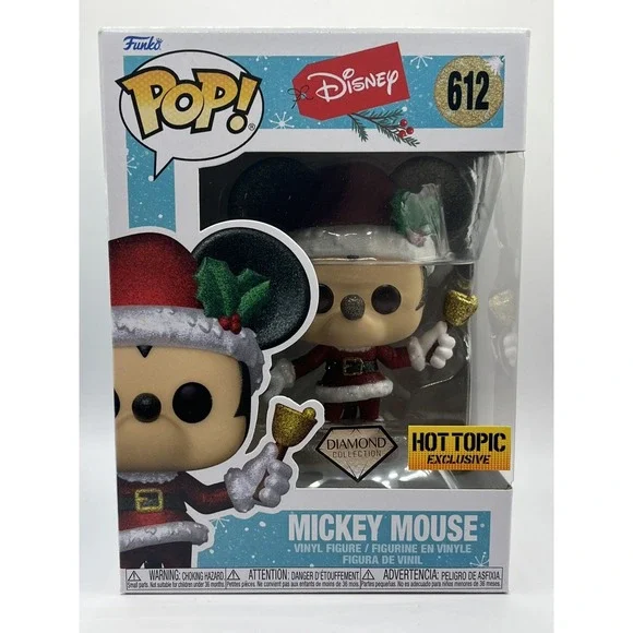 Holiday Mickey Mouse Disney Diamond Collection Hot Topic Exclusive Funko Pop 612