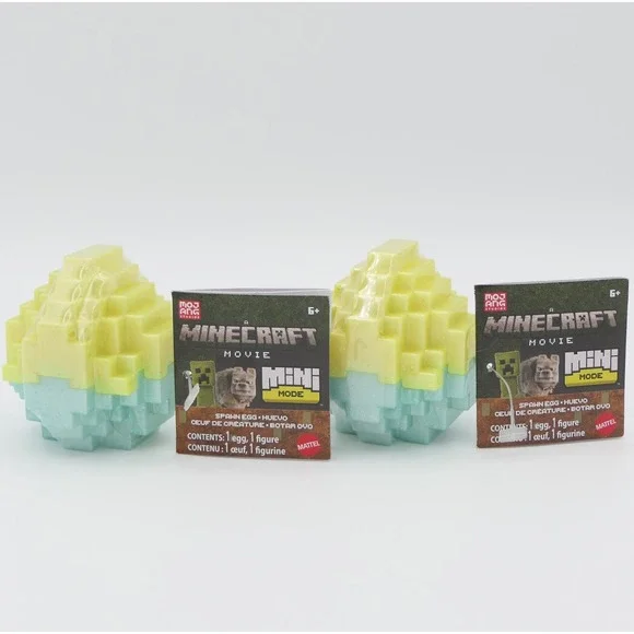 Mattel A Minecraft Movie Mini Mode Spawn Egg 2 Pack Blind Capsule w/ Mini Figure