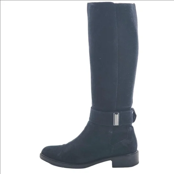 AQUATALIA Giada Navy Suede‎ Knee-High Tall Riding Boots Size 6.5
