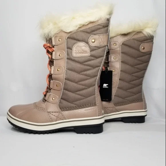 Sorel Women's Tofino II Waterproof Cozy Boots Size 6 Omega Taupe/ Pink NWT