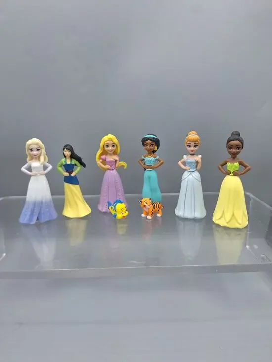 Disney Princess Collection From Mattel~Set Of 6~Elsa Jasmin Mulan Ariel Tiana
