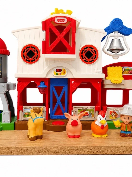 Fisher-Price Red, White & Blue Farm Playset with Yellow Accents