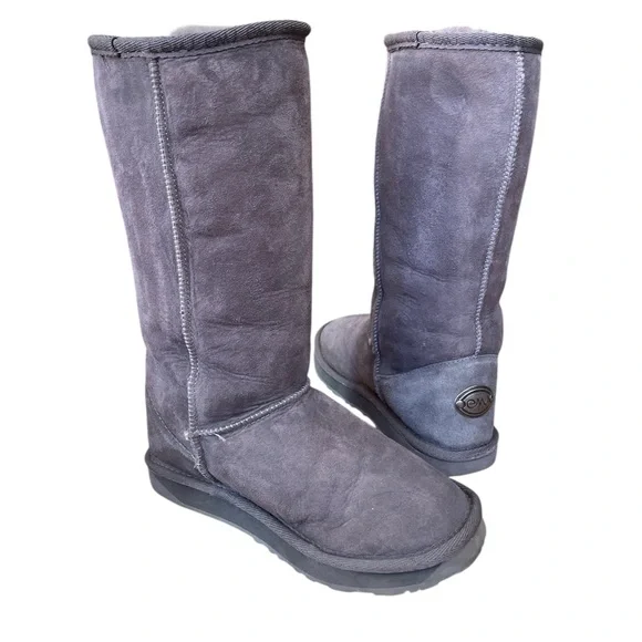 EMU Australia Gray  Women's Suede Waterproof Sheepskin Boots US W 6/ M5