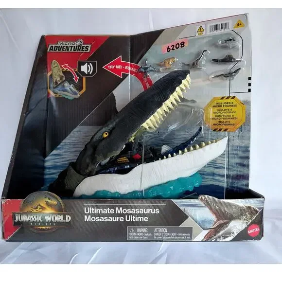 NEW NIB Jurassic World Rebirth Deluxe Mosasaurus Micro Adventure Playset JGB60