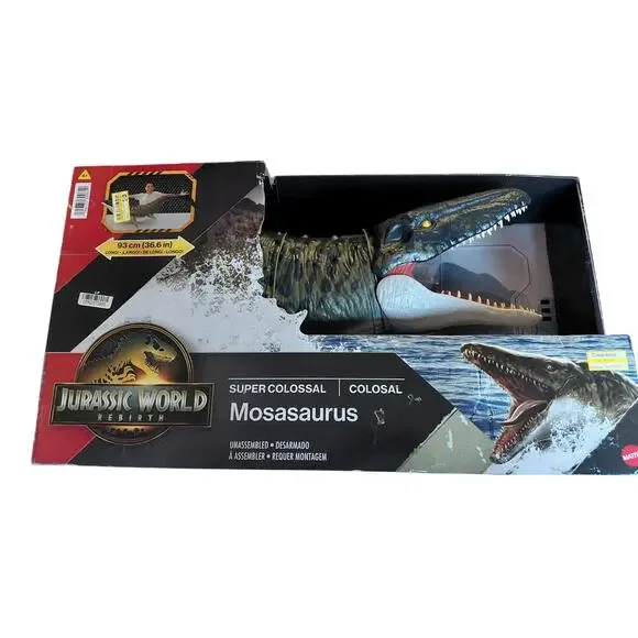 NIB Jurassic World Rebirth Super Colossal Mosasaurus