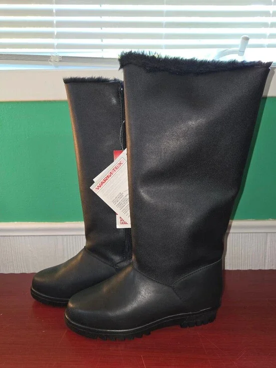 Toe Warmers NWT Black Glacier Waterproof Sherpa Side Zip High Winter Boot 6 2W