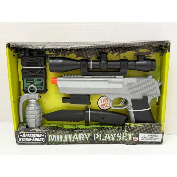 Operation Storm Force Military Playset Toy Gun Scope Walkie Talkie Grenade 93001