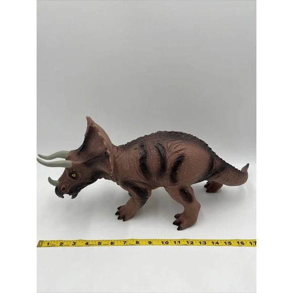 Triceratops Dinosaur Electronic Toy with Sounds Squeezable Rubber 20