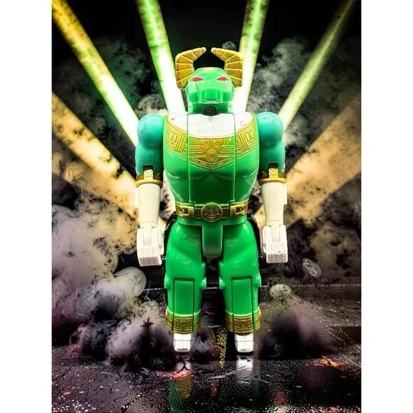 1996 Power Rangers Green Zeo Ranger IV Morphs Zeo Zord Bull Figure A67