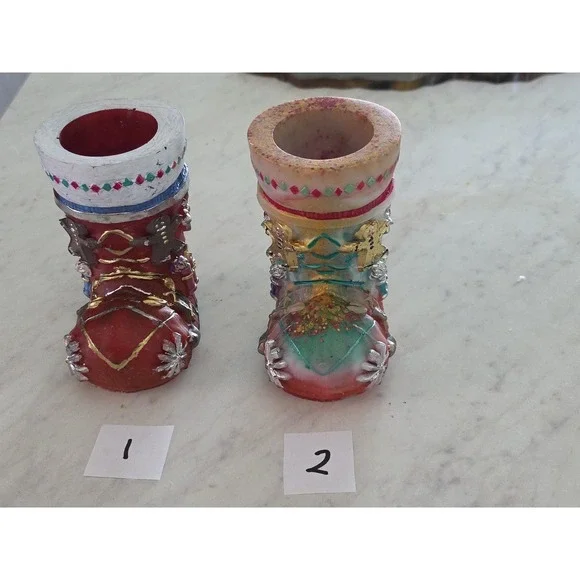 Handmade Resin Santa Boot