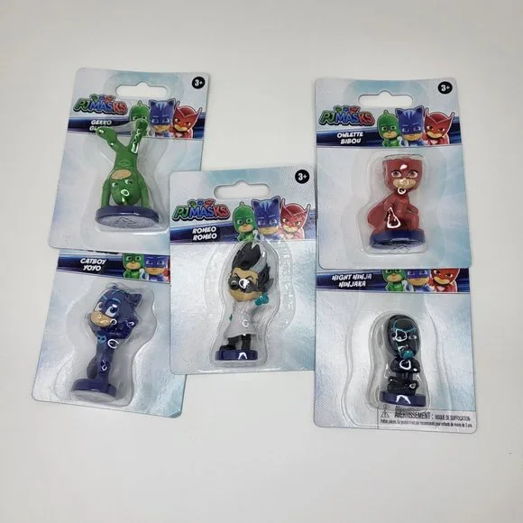 New PJ Masks Lot of 5 Birthday Cake Toppers Owlette Gekko Catboy‎ Toys Toys Gift