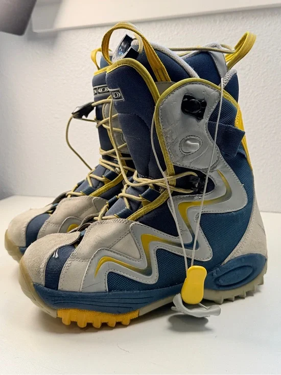Salomon Kiana Snowboard Boots Womens US 7.5 Blue Gray Quicklace All Mountain