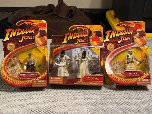 Hasbro 2008 Raiders of the Lost Ark Figure lot Indiana Jones Sallah Cairo Thugs