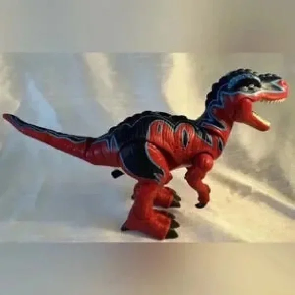 Red and Black Wind-Up Dinosaur Toy - Kids Toys