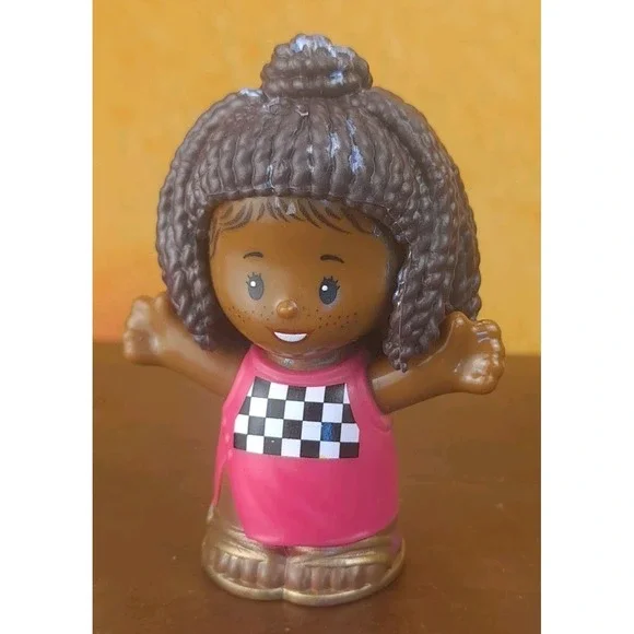 Fisher Price Little People Barbie Racer With Pink Dress African American