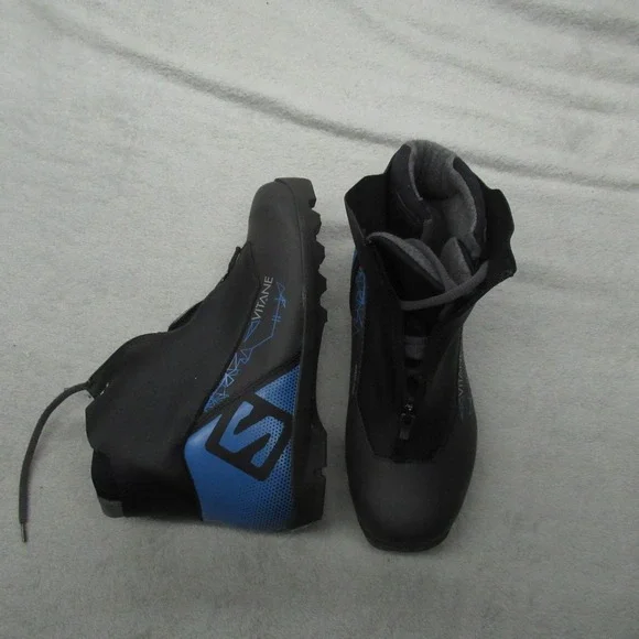 Salomon Womens 9 Boots Black Vitane Prolink Nordic Ski Snow Fleece Lined Outdoor