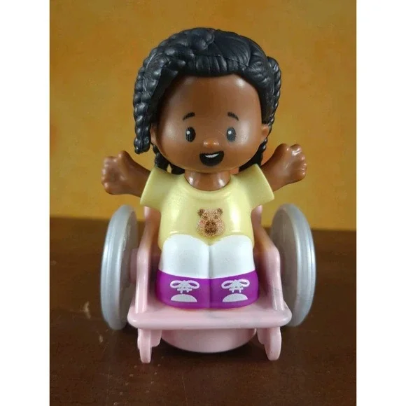 Fisher Price Little People African American Girl In Pink Wheelchair 2021