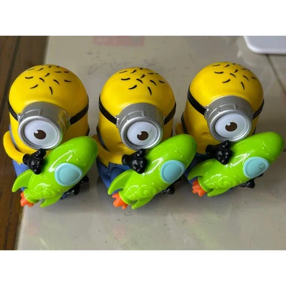 Set of 3 McDonalds Minion Toy Rocket 2017 Universal‎ Studios