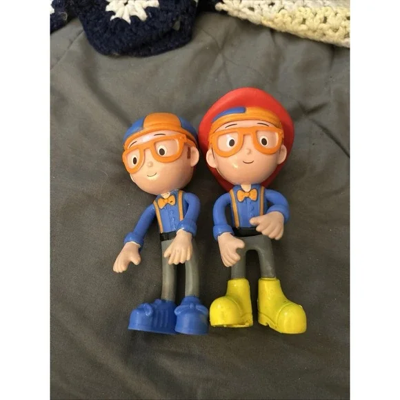 Blippi Bendables Figures Toy by Zag Toys 2020 My Buddy. Fireman Lot of 2  (5