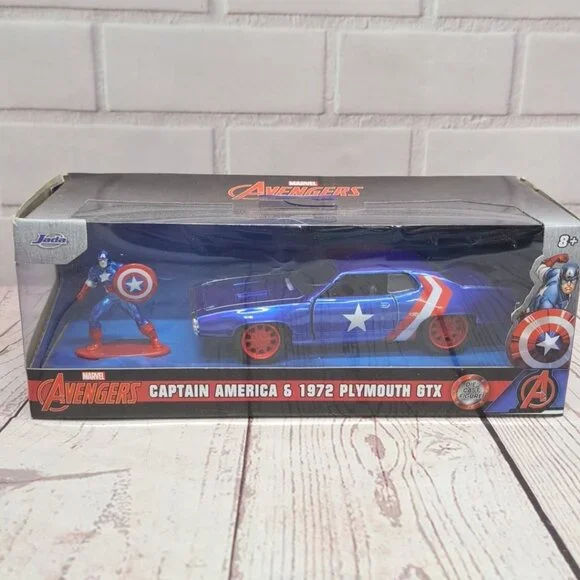 2023 Jada Toys‎ 1972 Plymouth GTX Captain America Marvel Avengers Sealed Box
