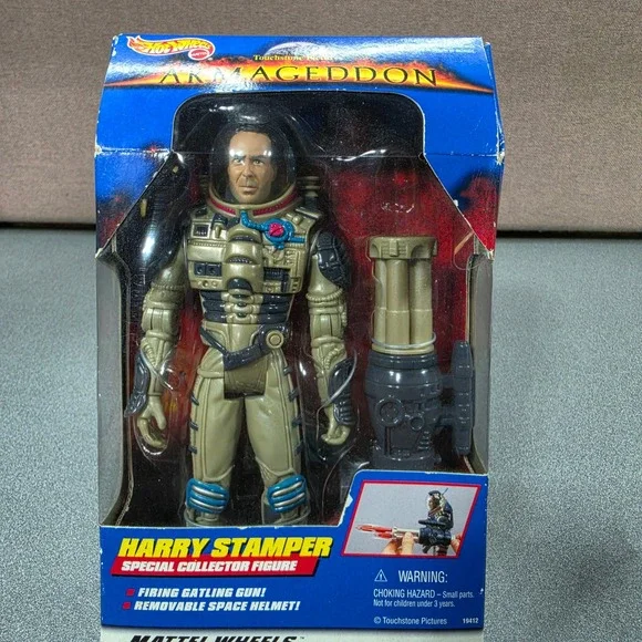 Rare‎ Mattel Hot Wheels Armageddon Harry Stamper Bruce Willis Figure 1997