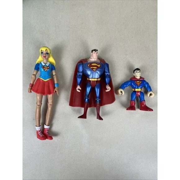 DC Comics Super Hero‎ Action Figures Lot Of 3- Supergirl & Superman