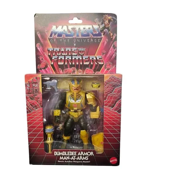 Transformers Masters of Universe Origins Bumblebee Armor Man At Arms Action NWT