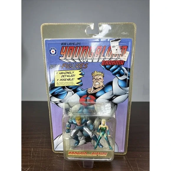 Youngblood Brahma & Riptide Mini Figures - New In Package‎ - 1995 Placo Toys