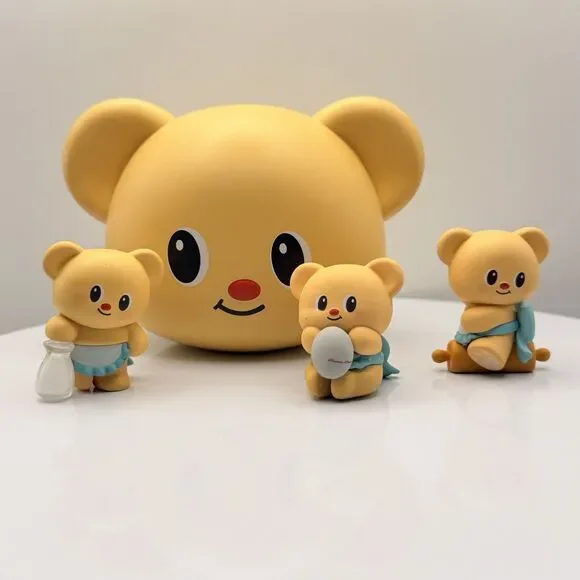 FUNISM Butter Bear  Series BlindBox  Face Container W/ Three Mini Figures.
