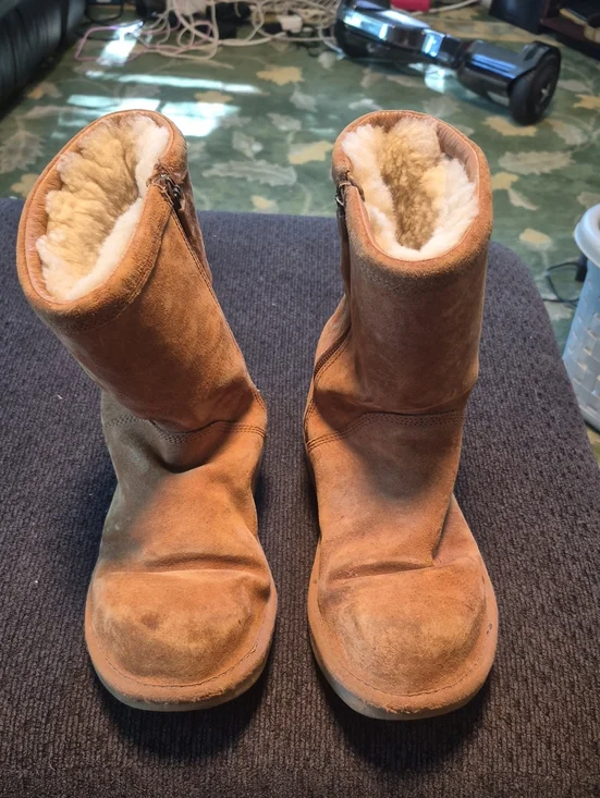 UGG Chestnut Suede Mid-Calf Boots