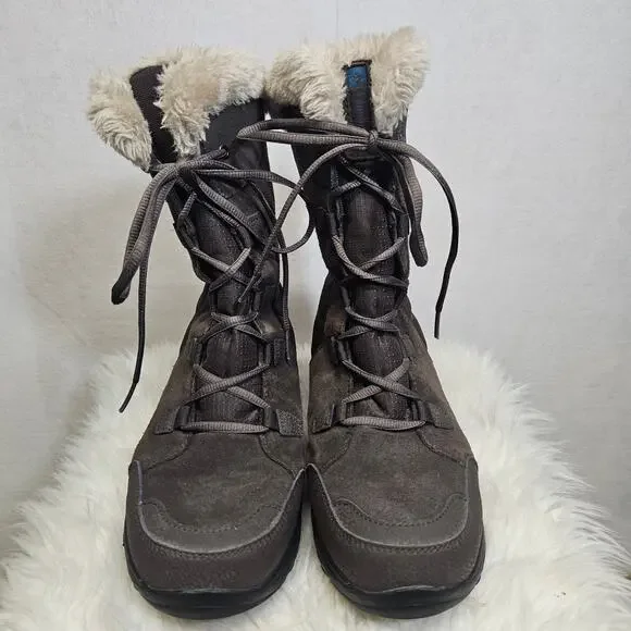 Columbia Ice Maiden Brown Winter Boots Faux Fur Waterproof Women's Size 11