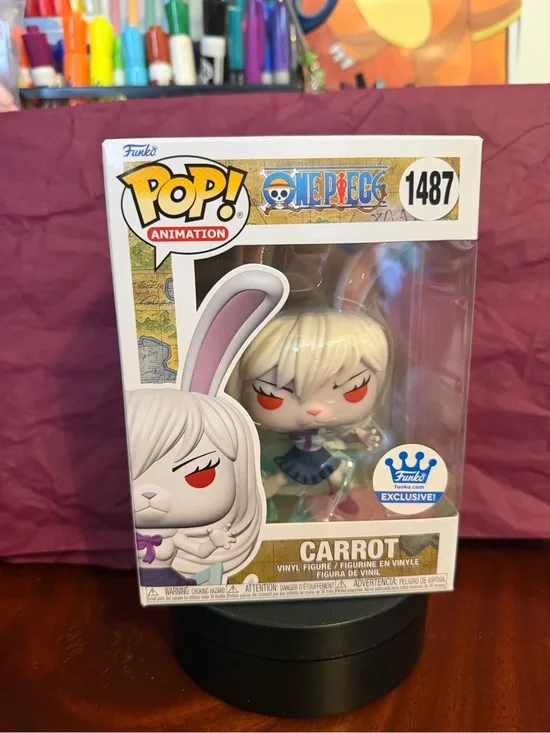 Funko Pop! Animation One Piece Carrot #1487 - White & Pink Bunny Figure