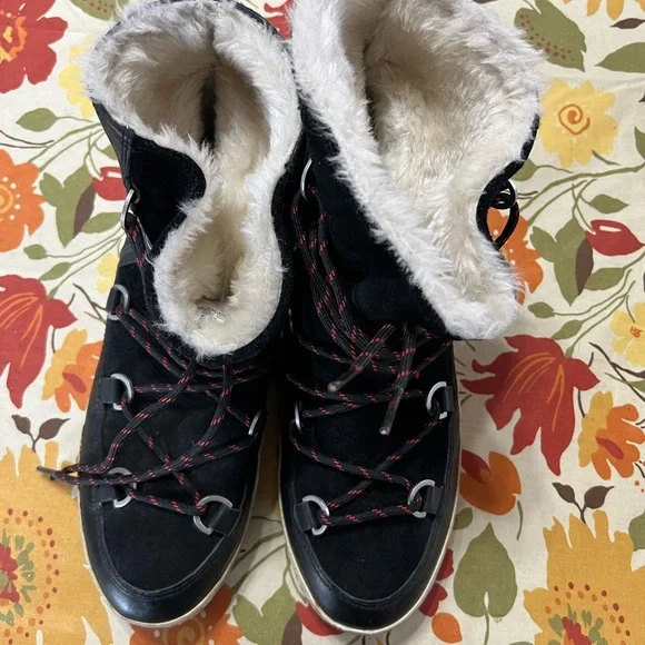 Kim & Zozi hippie Bling Suede Black Boot Women’s 9‎ EU 40 Winter Lined.
