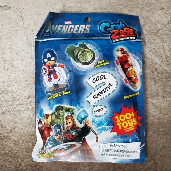 2012 Marvel Avengers Superheros Grab‎ Zags Toy Mystery Surprise - Series 1