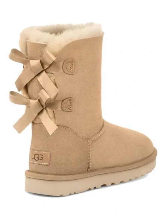 UGG Bailey Bow II Genuine Shearling Boot in Mustard Seed
