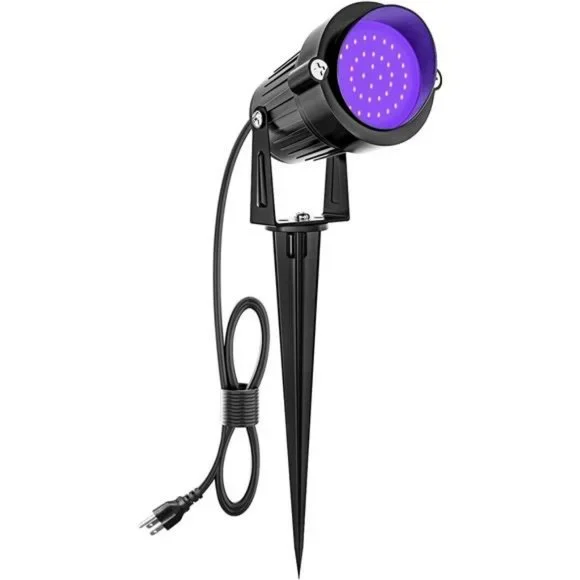 Halloween Black Light Spotlight Outdoor LED Blacklight, 15W Waterproof (1Pack)