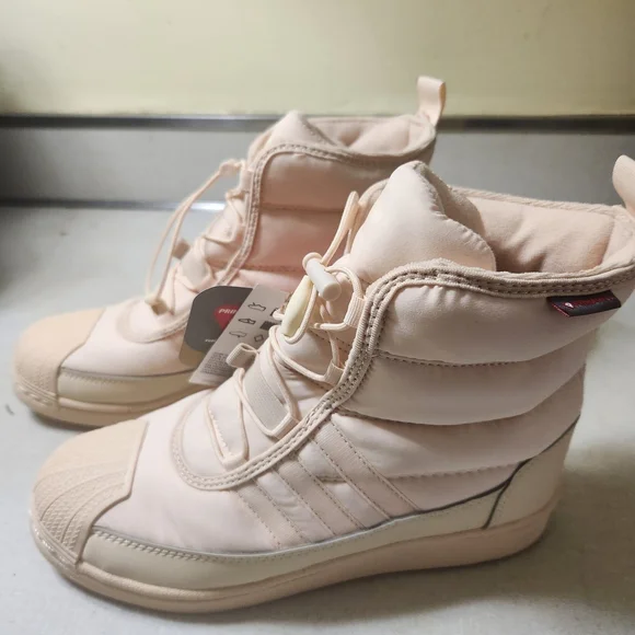 adidas Originals Cream Winter & Rain Boots Quilted Design