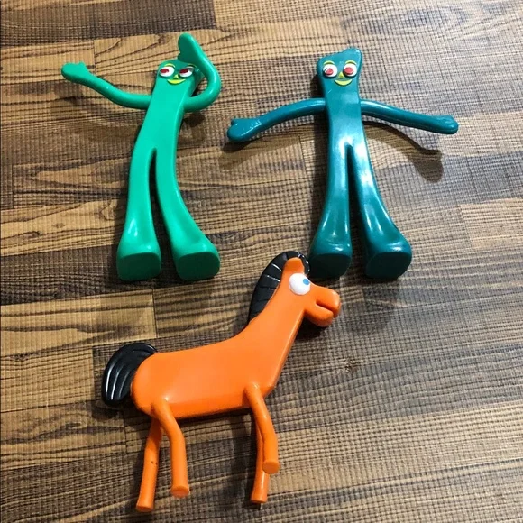 Gumby and Pokey -  Flexible Figure & Orange Horse Play Set for Kids