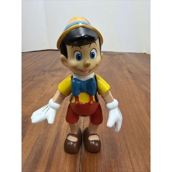 Disney Vintage Pinocchio Articulated Figure  Movable Plastic Toy
