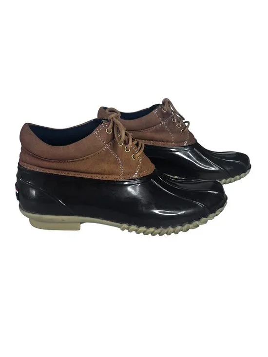 Tommy Hilfiger Casey Duck Boots Womens Size 9 Brown Waterproof