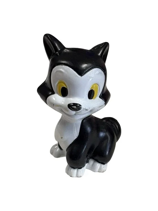 Disney Cat Pinocchio Figaro Figurine Cake Topper Black and White Collectable Toy