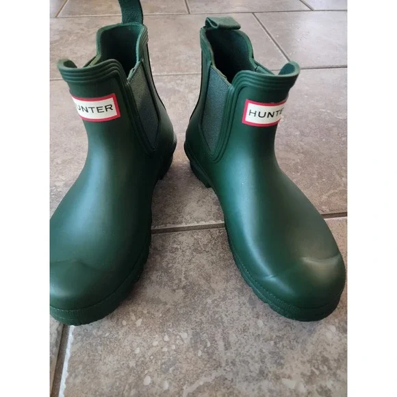 Hunter Women Original Chelsea Rain Boots Hunter Green WFS2078RMA US 5 EU 36 UK 3