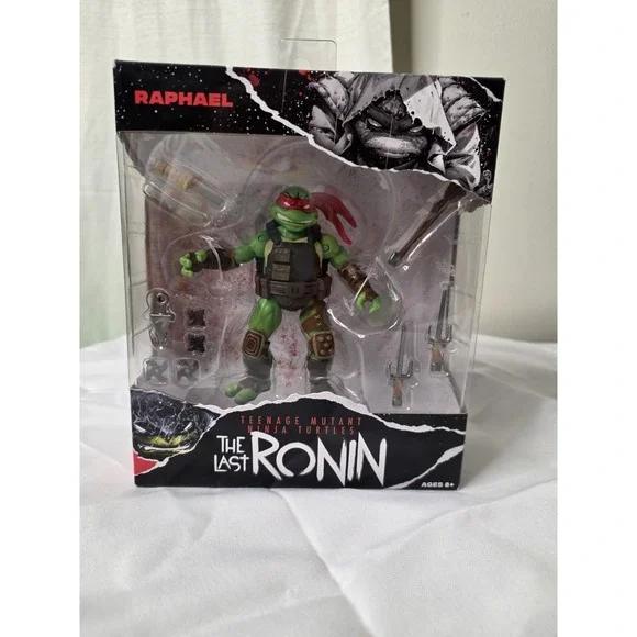 TMNT The Last Ronin Raphael Action Figure With Weapons 2025 Playmates Not Mint
