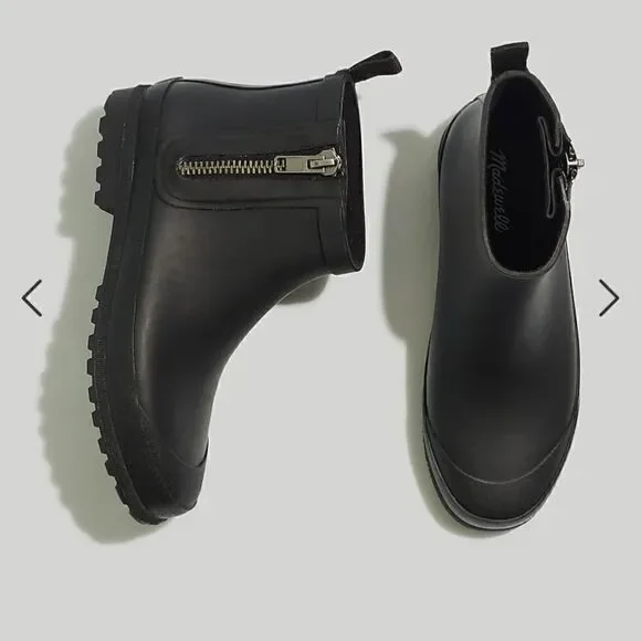Madewell The Zip-Up Lugsole Rain Boot