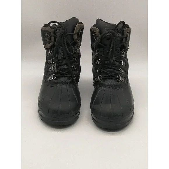 Itasca Boots Womens Black 6 Winter Leather Shoe Thinsulate Insulation 641292