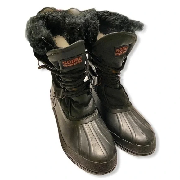 Sorel black boots  Size 8