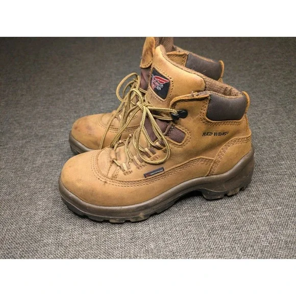Red Wing Waterproof Flexbond Boots Womens Size‎ 6.5  Brown Work Wear Shoes